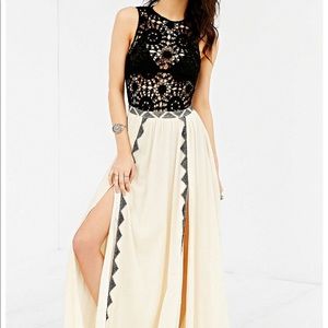 Amuse Society black crochet maxi